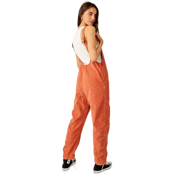 Free People We The Free High Roller Ribbed Corduroy Jumpsuit Overall Medium - Picture 9 of 9